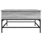 vidaXL Măsuță de cafea gri sonoma 80x80x45 cm lemn prelucrat și metal
