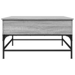 vidaXL Măsuță de cafea gri sonoma 80x80x45 cm lemn prelucrat și metal