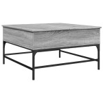 vidaXL Măsuță de cafea gri sonoma 80x80x45 cm lemn prelucrat și metal