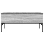 vidaXL Măsuță de cafea, gri sonoma, 100x50x45 cm, lemn prelucrat/metal