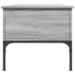 vidaXL Măsuță de cafea, gri sonoma, 100x50x45 cm, lemn prelucrat/metal