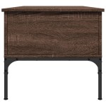 vidaXL Măsuță cafea, stejar maro, 100x50x45 cm, lemn prelucrat/metal vidaXL Măsuță cafea, stejar maro, 100x50x45 cm, lemn prelucrat/metal
