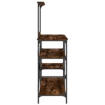 vidaXL Raft brutărie, stejar fumuriu 90x40x132 cm lemn prelucrat/metal vidaXL Raft brutărie, stejar fumuriu 90x40x132 cm lemn prelucrat/metal