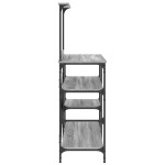 vidaXL Raft brutărie, gri sonoma, 90x40x132 cm, lemn prelucrat/metal vidaXL Raft brutărie, gri sonoma, 90x40x132 cm, lemn prelucrat/metal