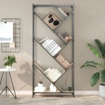 vidaXL Bibliotecă, stejar sonoma, 79x30x180 cm, lemn prelucrat/metal vidaXL Bibliotecă, stejar sonoma, 79x30x180 cm, lemn prelucrat/metal