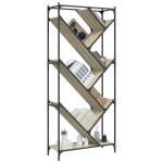 vidaXL Bibliotecă, stejar sonoma, 79x30x180 cm, lemn prelucrat/metal vidaXL Bibliotecă, stejar sonoma, 79x30x180 cm, lemn prelucrat/metal