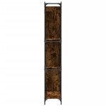 vidaXL Bibliotecă, stejar fumuriu, 79x30x180 cm, lemn prelucrat/metal vidaXL Bibliotecă, stejar fumuriu, 79x30x180 cm, lemn prelucrat/metal