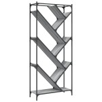 vidaXL Bibliotecă, gri sonoma, 79x30x180 cm, lemn prelucrat/metal vidaXL Bibliotecă, gri sonoma, 79x30x180 cm, lemn prelucrat/metal
