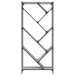 vidaXL Bibliotecă, gri sonoma, 79x30x180 cm, lemn prelucrat/metal vidaXL Bibliotecă, gri sonoma, 79x30x180 cm, lemn prelucrat/metal