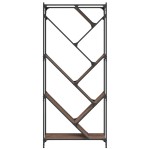 vidaXL Bibliotecă, stejar maro, 79x30x180 cm, lemn prelucrat/metal vidaXL Bibliotecă, stejar maro, 79x30x180 cm, lemn prelucrat/metal