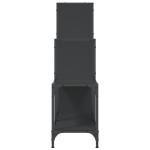 vidaXL Bibliotecă, negru, 92x30x102 cm, lemn prelucrat și metal vidaXL Bibliotecă, negru, 92x30x102 cm, lemn prelucrat și metal