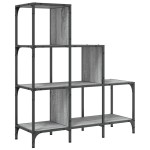 vidaXL Bibliotecă, gri sonoma, 92x30x102 cm, lemn prelucrat/metal vidaXL Bibliotecă, gri sonoma, 92x30x102 cm, lemn prelucrat/metal