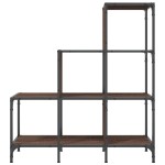 vidaXL Bibliotecă, stejar maro, 92x30x102 cm, lemn prelucrat/metal vidaXL Bibliotecă, stejar maro, 92x30x102 cm, lemn prelucrat/metal
