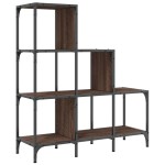 vidaXL Bibliotecă, stejar maro, 92x30x102 cm, lemn prelucrat/metal vidaXL Bibliotecă, stejar maro, 92x30x102 cm, lemn prelucrat/metal