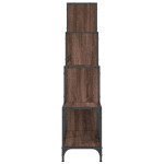 vidaXL Bibliotecă, stejar maro, 122x30x132 cm, lemn prelucrat/metal