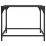 vidaXL Măsuță de cafea, blat din sticlă transparentă, 50x50x40 cm oțel vidaXL Măsuță de cafea, blat din sticlă transparentă, 50x50x40 cm oțel