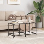 vidaXL Măsuță de cafea blat din sticlă transparentă 78,5x40x40 cm oțel vidaXL Măsuță de cafea blat din sticlă transparentă 78,5x40x40 cm oțel