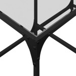 vidaXL Măsuță de cafea blat din sticlă transparentă 78,5x40x40 cm oțel vidaXL Măsuță de cafea blat din sticlă transparentă 78,5x40x40 cm oțel