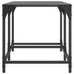 vidaXL Măsuță de cafea, blat din sticlă negră, 78,5x40x40 cm, oțel vidaXL Măsuță de cafea, blat din sticlă negră, 78,5x40x40 cm, oțel