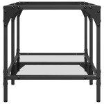 vidaXL Măsuță de cafea blat din sticlă transparentă 78,5x40x40 cm oțel vidaXL Măsuță de cafea blat din sticlă transparentă 78,5x40x40 cm oțel
