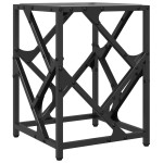 vidaXL Măsuță de cafea, blat din sticlă negră, 30x30x41 cm, oțel vidaXL Măsuță de cafea, blat din sticlă negră, 30x30x41 cm, oțel
