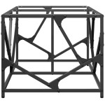 vidaXL Măsuță de cafea blat din sticlă transparentă 98,5x50x41 cm oțel vidaXL Măsuță de cafea blat din sticlă transparentă 98,5x50x41 cm oțel