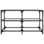 vidaXL Măsuță de cafea blat din sticlă transparentă 78,5x40x45 cm oțel vidaXL Măsuță de cafea blat din sticlă transparentă 78,5x40x45 cm oțel