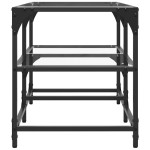 vidaXL Măsuță de cafea blat din sticlă transparentă 78,5x40x45 cm oțel vidaXL Măsuță de cafea blat din sticlă transparentă 78,5x40x45 cm oțel