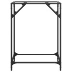 vidaXL Măsuță de cafea, blat din sticlă transparentă, 60x35x81 cm oțel vidaXL Măsuță de cafea, blat din sticlă transparentă, 60x35x81 cm oțel