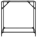 vidaXL Măsuță de cafea, blat din sticlă transparentă, 80x35x81 cm oțel vidaXL Măsuță de cafea, blat din sticlă transparentă, 80x35x81 cm oțel