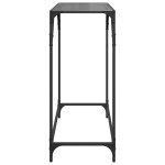 vidaXL Măsuță de cafea, blat din sticlă negră, 80x35x81 cm, oțel vidaXL Măsuță de cafea, blat din sticlă negră, 80x35x81 cm, oțel