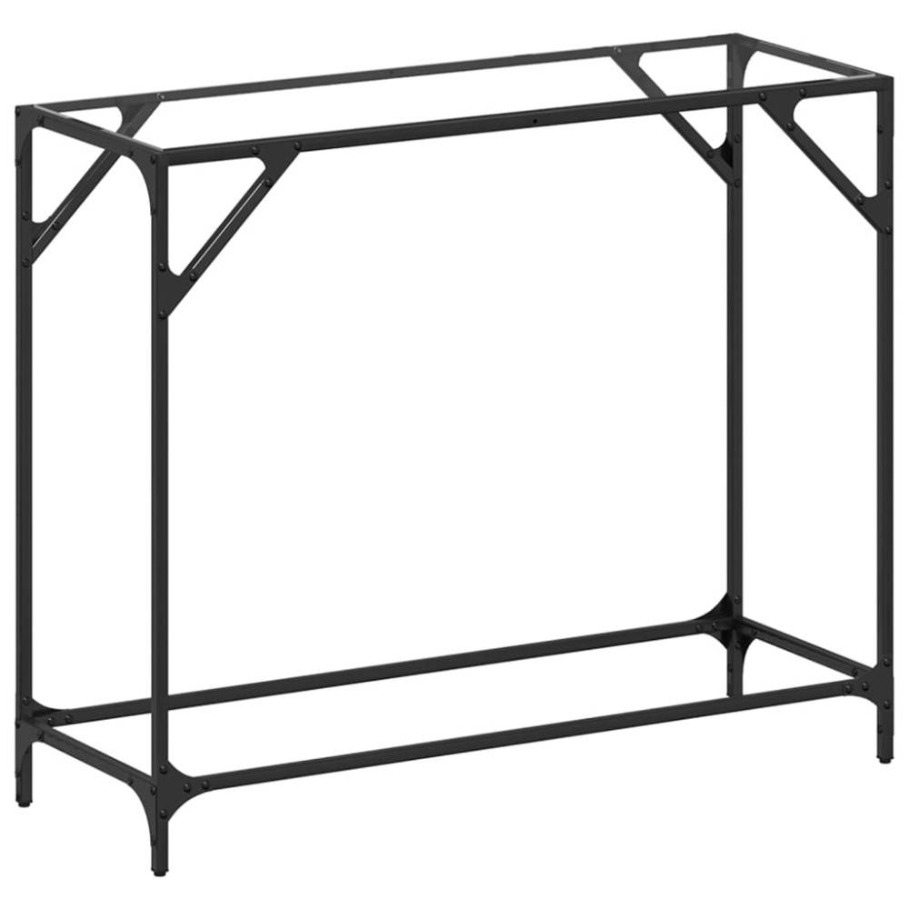vidaXL Măsuță de cafea, blat din sticlă transparentă, 98x35x81 cm oțel