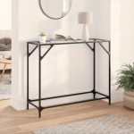 vidaXL Măsuță de cafea, blat din sticlă transparentă, 98x35x81 cm oțel vidaXL Măsuță de cafea, blat din sticlă transparentă, 98x35x81 cm oțel