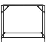 vidaXL Măsuță de cafea, blat din sticlă negră, 98x35x81 cm, oțel vidaXL Măsuță de cafea, blat din sticlă negră, 98x35x81 cm, oțel