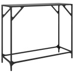vidaXL Măsuță de cafea, blat din sticlă negră, 98x35x81 cm, oțel vidaXL Măsuță de cafea, blat din sticlă negră, 98x35x81 cm, oțel
