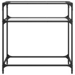 vidaXL Măsuță de cafea, blat din sticlă transparentă, 80x35x81 cm oțel vidaXL Măsuță de cafea, blat din sticlă transparentă, 80x35x81 cm oțel