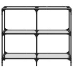 vidaXL Măsuță de cafea, blat din sticlă transparentă, 98x30x81 cm oțel vidaXL Măsuță de cafea, blat din sticlă transparentă, 98x30x81 cm oțel