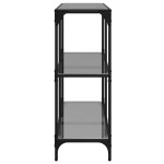 vidaXL Măsuță de cafea, blat din sticlă negră, 98x30x81 cm, oțel vidaXL Măsuță de cafea, blat din sticlă negră, 98x30x81 cm, oțel