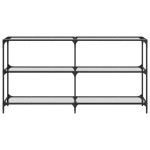 vidaXL Măsuță de cafea blat din sticlă transparentă 158,5x30x81cm oțel vidaXL Măsuță de cafea blat din sticlă transparentă 158,5x30x81cm oțel