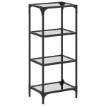 vidaXL Suport depozitare blat din sticlă transparentă 40x30x95 cm oțel vidaXL Suport depozitare blat din sticlă transparentă 40x30x95 cm oțel