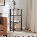 vidaXL Suport depozitare blat din sticlă transparentă 40x30x95 cm oțel vidaXL Suport depozitare blat din sticlă transparentă 40x30x95 cm oțel