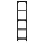 vidaXL Suport de depozitare, blat din sticlă neagră, 40x30x123cm, oțel vidaXL Suport de depozitare, blat din sticlă neagră, 40x30x123cm, oțel