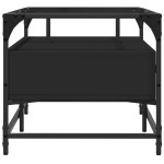 vidaXL Măsuță de cafea cu blat din sticlă negru 98,5x50x45 cm oțel vidaXL Măsuță de cafea cu blat din sticlă negru 98,5x50x45 cm oțel