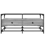 vidaXL Măsuță de cafea cu blat din sticlă gri sonoma 98,5x50x45cm oțel vidaXL Măsuță de cafea cu blat din sticlă gri sonoma 98,5x50x45cm oțel