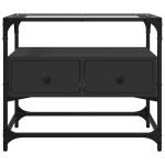 vidaXL Dulap TV blat sticlă, negru, 60x35x51 cm lemn prelucrat