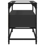 vidaXL Dulap TV blat sticlă, negru, 60x35x51 cm lemn prelucrat