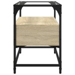 vidaXL Dulap TV blat sticlă, stejar sonoma, 60x35x51 cm lemn prelucrat