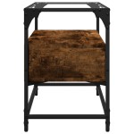 vidaXL Dulap TV blat sticlă stejar fumuriu 60x35x51 cm lemn prelucrat