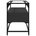 vidaXL Dulap TV blat sticlă, negru, 80x35x51 cm lemn prelucrat