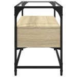 vidaXL Dulap TV blat sticlă, stejar sonoma, 80x35x51 cm lemn prelucrat